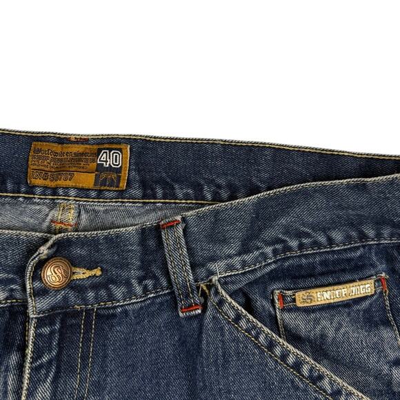 Y2K Snoop Dogg Baggy Oversized Faded Blue Denim Skater Jeans Size 40 x 30 - Picture 7 of 13